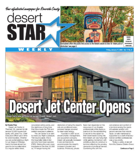 Desert Jet Center at KTRM opens brand-new FBO facility